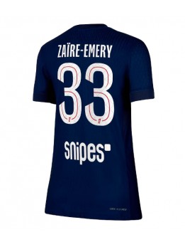 Paris Saint-Germain Warren Zaire-Emery #33 Replika Hemmakläder Dam 2025-26 Kortärmad